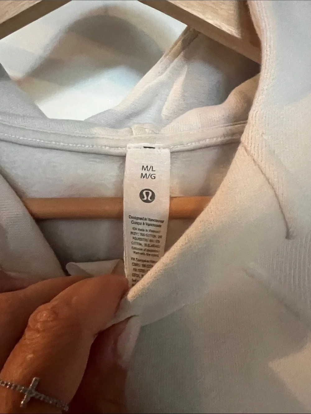 lululemon athletica Cream Hooded Pullover Sweatshirt